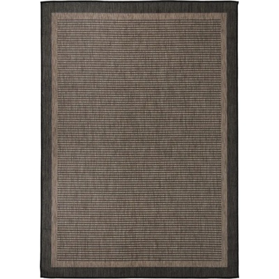 vidaXL Градински плоскотъкан килим, 120x170 см, тъмнокафяв (340844)