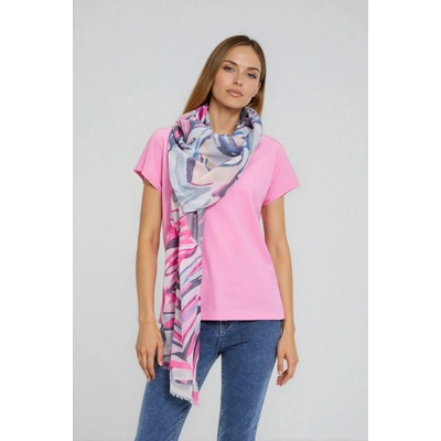 Moodo Щампован шал в цвят фуксия Moodo Moodo | Lilav | ЖЕНИ | ЕДИН РАЗМЕР