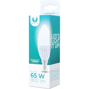 Forever Light LED žárovka E14, 10W, 900lm, svíčka, Neutrální bílá 4500K