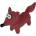 Kerbl Latex Red Fox - латексова играчка за кучета - лисица, с пищялка 21 см, Германия - 86293