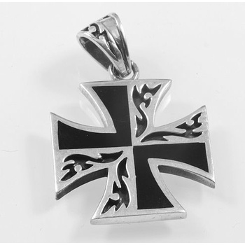 SilverAgi Bangkok co.ltd.Stříbrný přívěsek.AGPRIV62009. Kultovní motorkářský symbol Maltézský kříž.