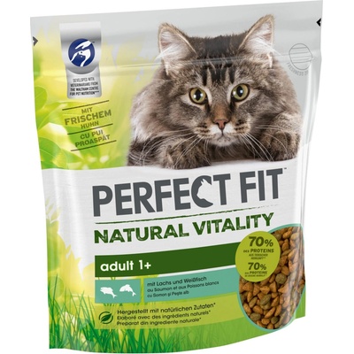 Perfect Fit Natural Vitality Adult 1+ s lososom a bielym rybím mäsom 650 g