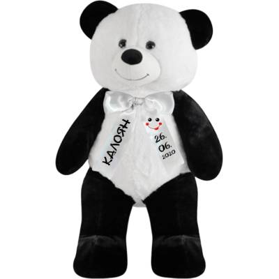 Плюшена панда с надписана панделка, 65 см (5131-Н)