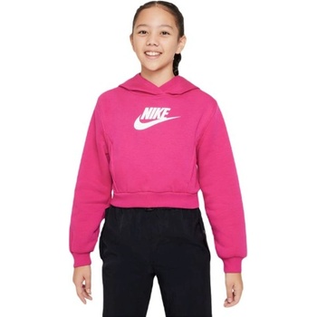 Nike Дамска блуза Nike Sportswear Club Fleece Crop Hoodie - Розов