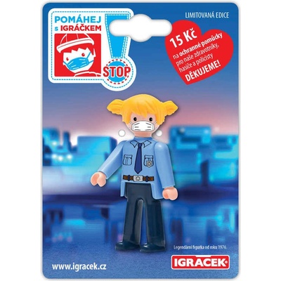 EFKO IGRÁČEK s rouškou figurka Policistka Pomáhej s Igráčkem limitovaná edice ef25084