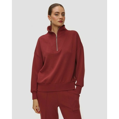 Varley Hawley Half Zip Sweat bordová