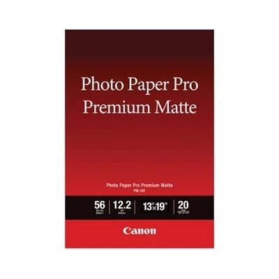 Canon Photo paper premium Matte 8657B007, 210 г/м2, 13x19", A3+, 20 бр. , мат, мастиленоструен, бял, фотографска хартия (8657B007)