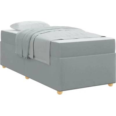 zahrada-XL 3399335 Rám postele s matrací Světle šedá textil