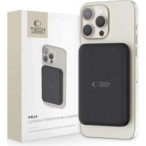 Tech-Protect PB10 LIFEMAG MAGSAFE преносима батерия 5000mAh черна (9589046926716)