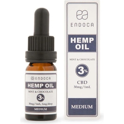 Endoca Čokoládový mätový konopný olej 300 mg CBD 3% 10 ml