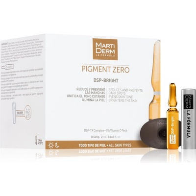 MartiDerm Pigment Zero DSP-BRIGHT ампули за озаряване на лицето с витамин С 30x2ml