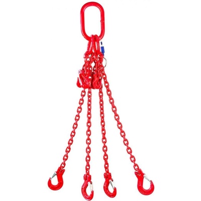 SVX Reťazový záves oko-4 hák tr 80 so skracovačom (0,5m, 4250/3000 kg, 8mm) 0,5m 4250/3000kg 8mm cervena