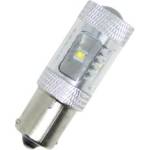 CarMart Диодна крушка ba15s с 6 х 5w cree диода и лупа двойна светлина бяла