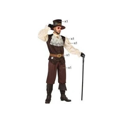 BigBuy Carnival Маскировъчен костюм за възрастни DISFRAZ STEAMPUNK M-L Steampunk Кафяв (5 Части) Размер M/L