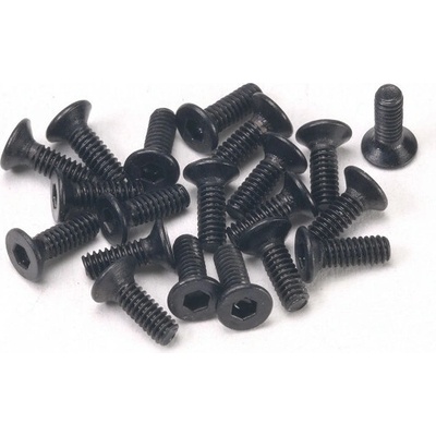 PN Racing M2x6 Countersunk Hardened Carbon Steel Hex Machine Screw 20 ks