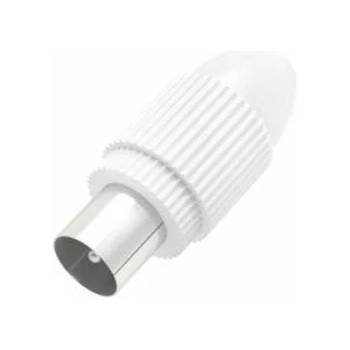 Hama Антенен конектор HAMA Coax plug, RF, Коаксиален, Мъжко, Бял, HAMA-205213