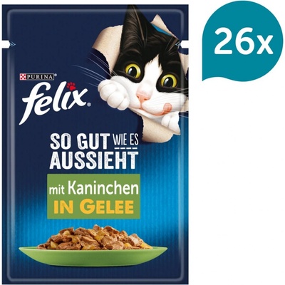 Felix Chutná tak dobře jak vypadá králičí maso v želé 26 x 85 g
