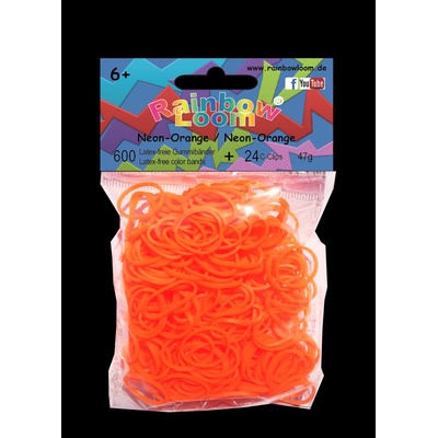 RAINBOW LOOM Original gumičky 300 kusov neónová oranžová