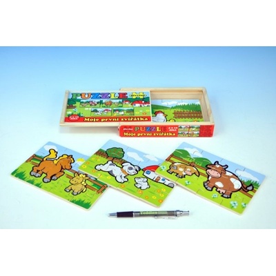 Teddies Puzzle Moje první zvířátka v krabičce