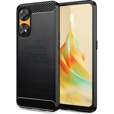 OPPO Carbon Shield TPU калъф за Oppo Reno8 T 5G - Черен KP29578