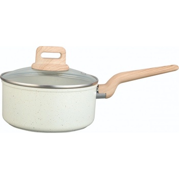 Voltz Касерола с капак Voltz Nice OV54421E18, 18x8.5 см, 2.1 л, Мраморно покритие, Индукция, Кремав меланж (OV54421E18)