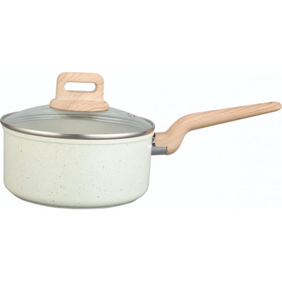 Voltz Касерола с капак Voltz Nice OV54421E18, 18x8.5 см, 2.1 л, Мраморно покритие, Индукция, Кремав меланж (OV54421E18)