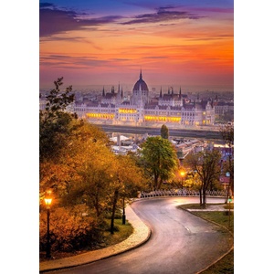 Enjoy - Puzzle Buda District with Hungarian Parliamen - 1 000 piese