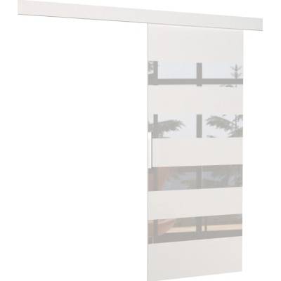 Sconto Posuvné dvere MILOU biela/biela lacobel, 86x205 cm