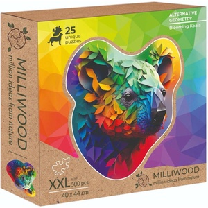 Milliwood Дървен пъзел Milliwood, Alternative Geometry, 500 части - Коала (XXL-BloomingKoala-5049-C)
