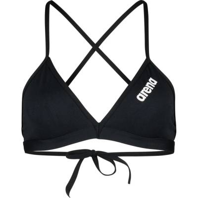 arena Дамско бикини горнище Arena Women's Team Swim Top Tie Back Solid Bikini top - Black / White - размер 42 (EU) (150-4077-0117)