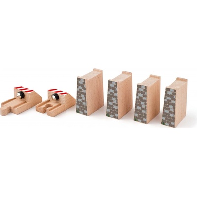 Woody Príslušenstvo k dráhe - Rozšírený set koľají: zarážky s magnetom bloky 91814