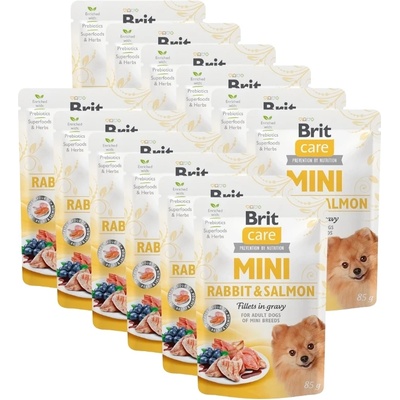 Brit Care Mini Rabbit & Salmon филе в сос 12x85g