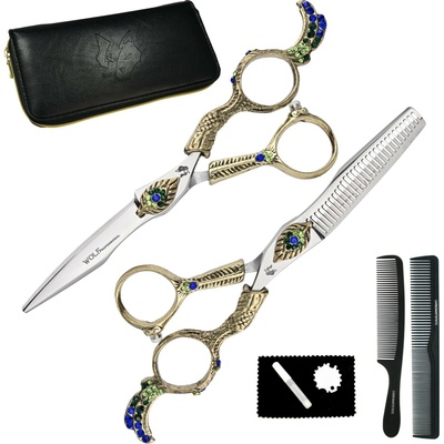 Wolf Professional Sada kaderníckych nožníc Silver Flame 5,5