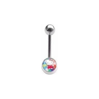 Šperky4U piercing do pupíku banánek kočička Hello Kitty BS01028