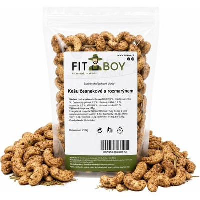 FITBOY Kešu cesnakové s rozmarínom 250 g