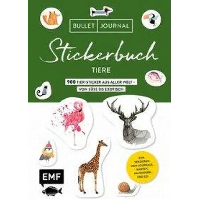 Bullet Journal Stickerbuch - Tiere: 600 Tiere aus aller Welt -  von süß bis exotisch