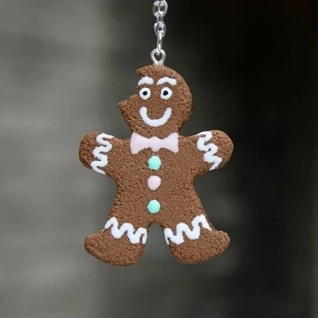 Prosperk Řetízek s přívěskem fimo perníček S3960