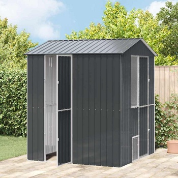 vidaXL Клетка за птици Антрацит 215 x 210 x 247 см Поцинкована стомана (3325151)