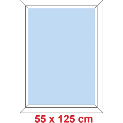 Soft Plastové okno 55x125 cm, FIX neotevíravé, Antracit struktura/bílá