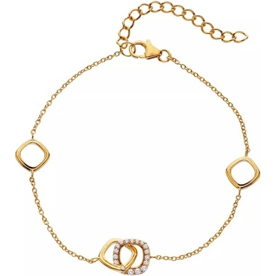 Hot Diamonds Pozlátený náramok s pravým diamantom Connected DL714
