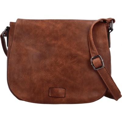 Menší dámská crossbody s velkou klopou Rashida tmavě hnědá