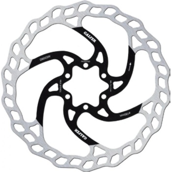 Galfer DB003W Fixed Wave 180 mm, brzdový, 6 děr, stříbrno černá