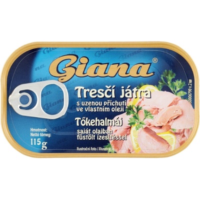 Giana Tresčí játra s uzenou příchutí 460 g