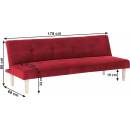 Image 1 of Разтегателен диван Alida 178 cm бордо