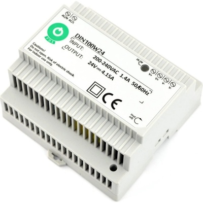 POS, Napájecí zdroj na DIN lištu 100W 24V, DIN100W24