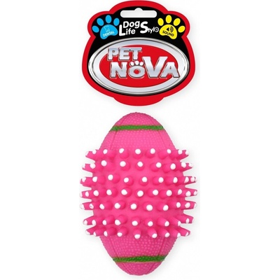 Pet Nova vinylová rugby lopta s výstupkami 11 cm