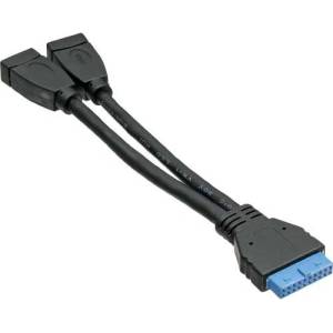 InLine 33445I 2x USB A 19 pin Черен (33445I)