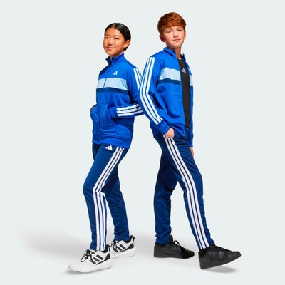 adidas chlapčenská súprava 3 Stripes Tiberio modrá biela tmavo modrá