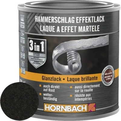 Kladivková farba na kov 3v1 čierna lesklá 250ml