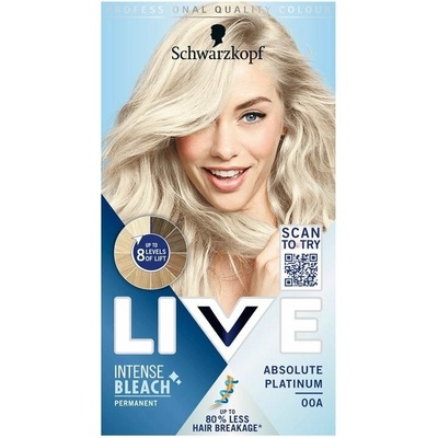 Schwarzkopf Live Intense Bleach 00A absolútna platinová